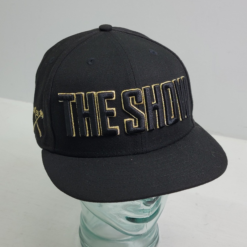 New Era 9Fifty Snapback Hat Cap 99 MLB The Show PlayStation Logo Gold Black Mens